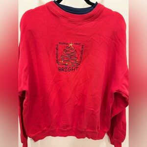 VTG 90s Christmas Tree Grandparent Crewneck Sweater